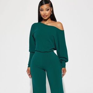 NWT Break Free Hunter Green Jumpsuit, M